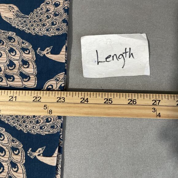 Ann Taylor Pencil Skirt Size 2 Teal Peacock Brocade Jacquard Tapestry Elegant - Picture 10 of 10